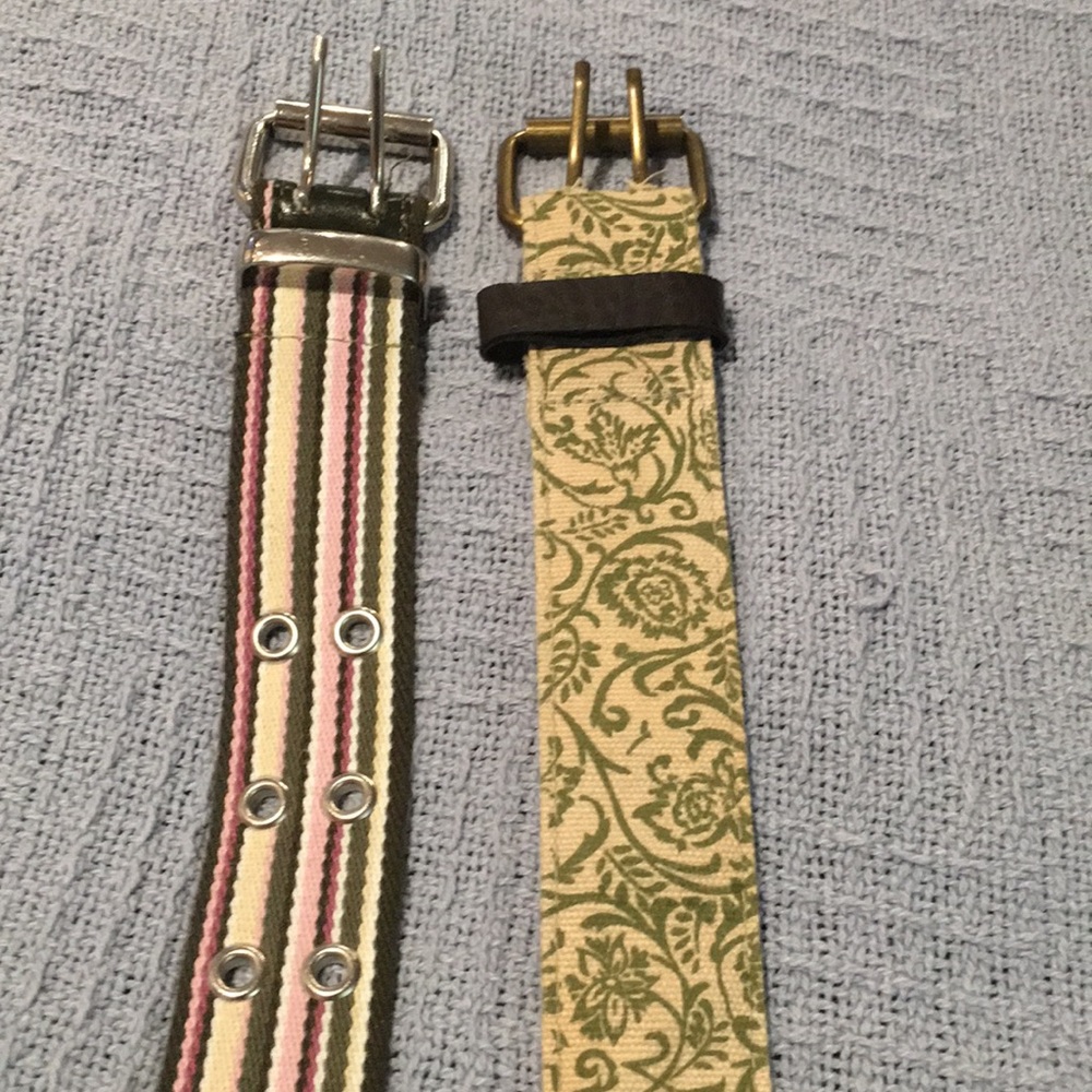 Set of 2 fabric belts